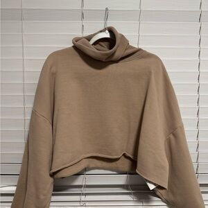 OAK + FORT Taupe Cowl Neck Sweater